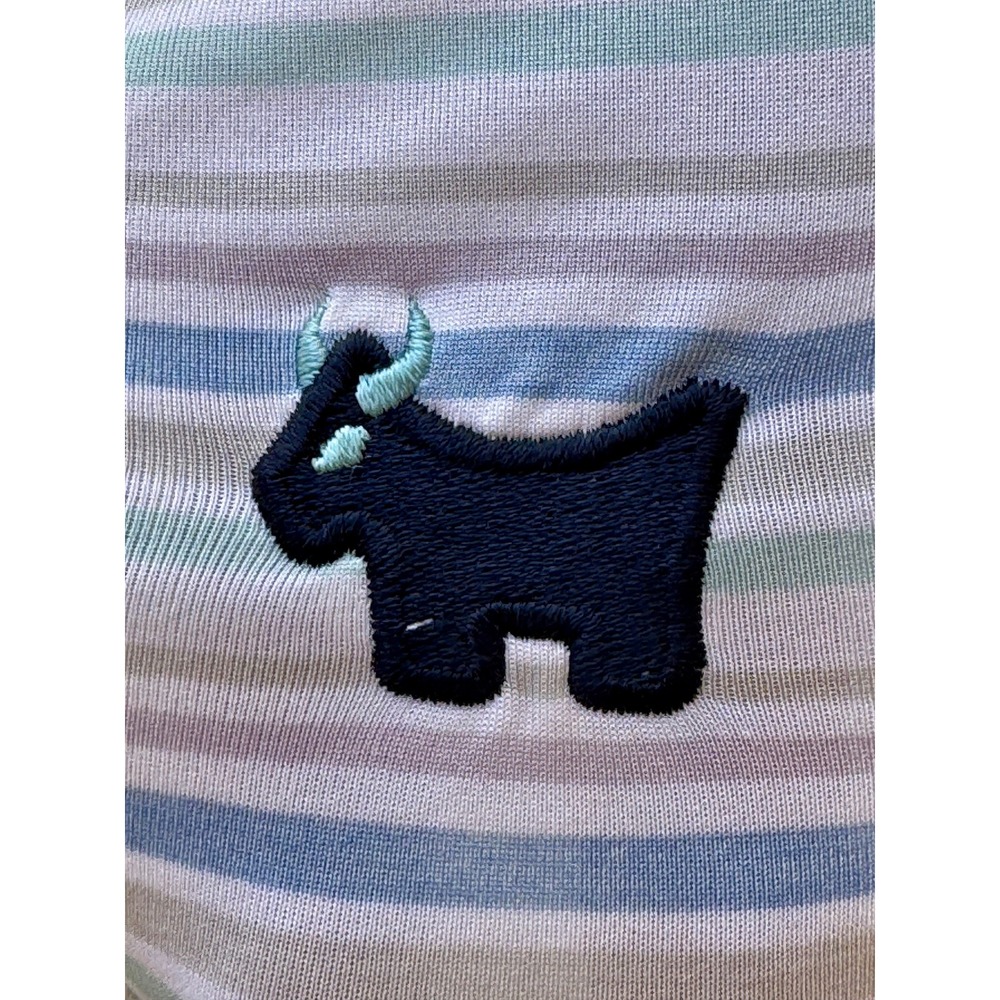 Peter Millar Scotty Cameron Summer Comfort Striped Polo Shirt Mens XL Blue Green - Picture 6 of 10